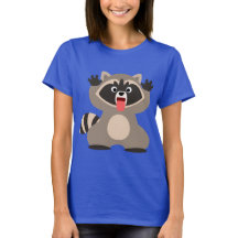 Personalizado lindo Raccoon sacando la lengua
