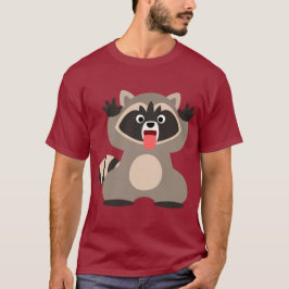 Camiseta Personalizado lindo Raccoon sacando la lengua