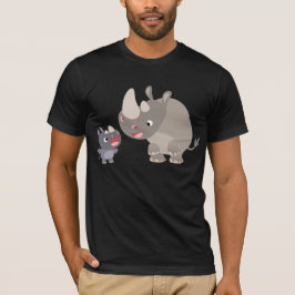 Camiseta Personalizado lindo Rhino Baby y Big Rhino T-Shirt