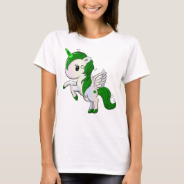 Camiseta Personalizado lindo San Patrick's Day Unicorn Pega