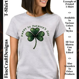 Camiseta Personalizado lindo texto San Patricio Día 04 Fies