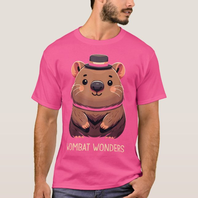 Camiseta Personalizado lindo Wombat Lover Funny Wombat Aust (Anverso)