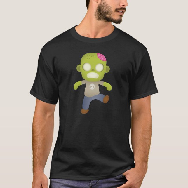 Camiseta Personalizado lindo Zombie (Anverso)