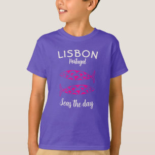 Camiseta Personalizado Lisboa Portugal Viaje Costero Pescad
