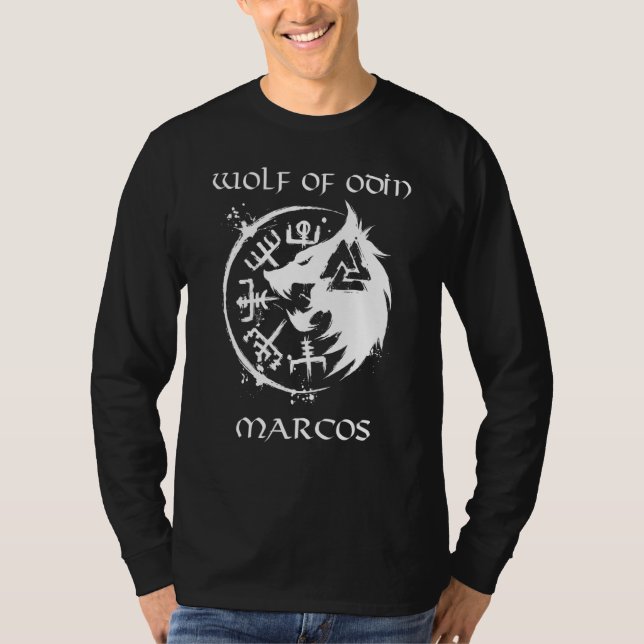 Camiseta Personalizado Lobo De Odin Marcos (Anverso)