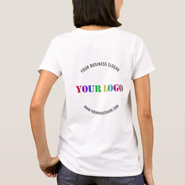 Camiseta Personalizado Logotipo Promocional Personalizado d (Reverso)