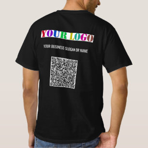 Camiseta Personalizado Logotipo Texto Código QR Plantilla d