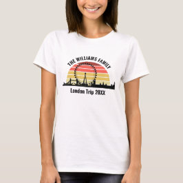 Camiseta Personalizado London Vacation Sunset Women