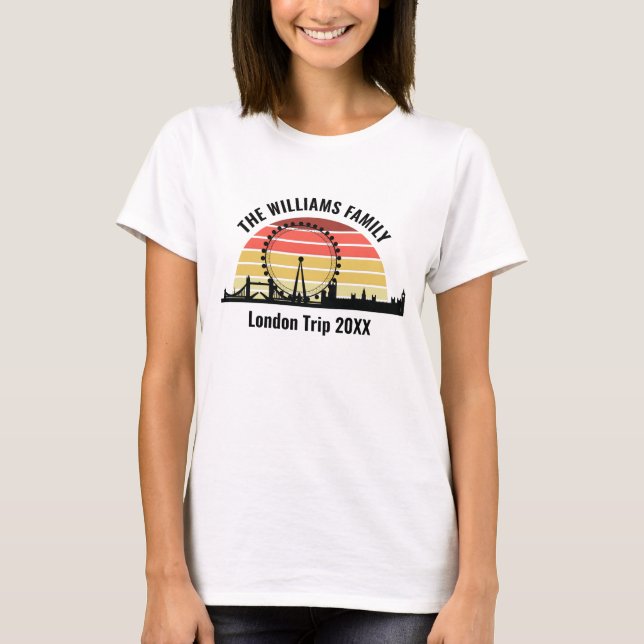 Camiseta Personalizado London Vacation Sunset Women (Anverso)