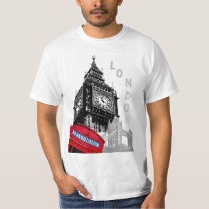 Camiseta Personalizado Londres Big Ben Clock Tower Elegante