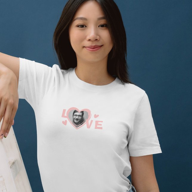 Camiseta Personalizado LOVE Heart Photo Personalized Romant (Subido por el creador)
