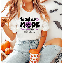 Personalizado Maestra Halloween Teacher Mode On