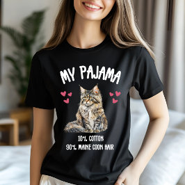 Camiseta Personalizado Maine Coon Pajama Art