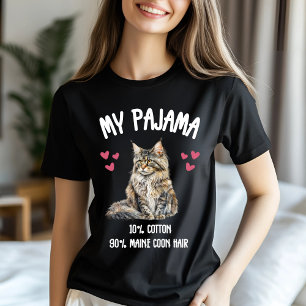 Camiseta Personalizado Maine Coon Pajama Art