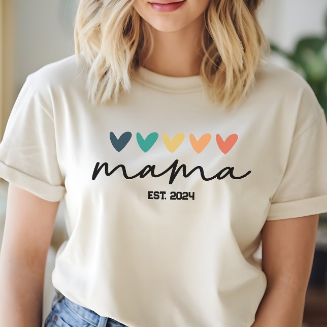 Camiseta Personalizado Mama Shirt, regalo para mamá, regalo (mama shirt, custom mom shirt, personalized mama tee, mothers day gift, birthday gift for mom,)