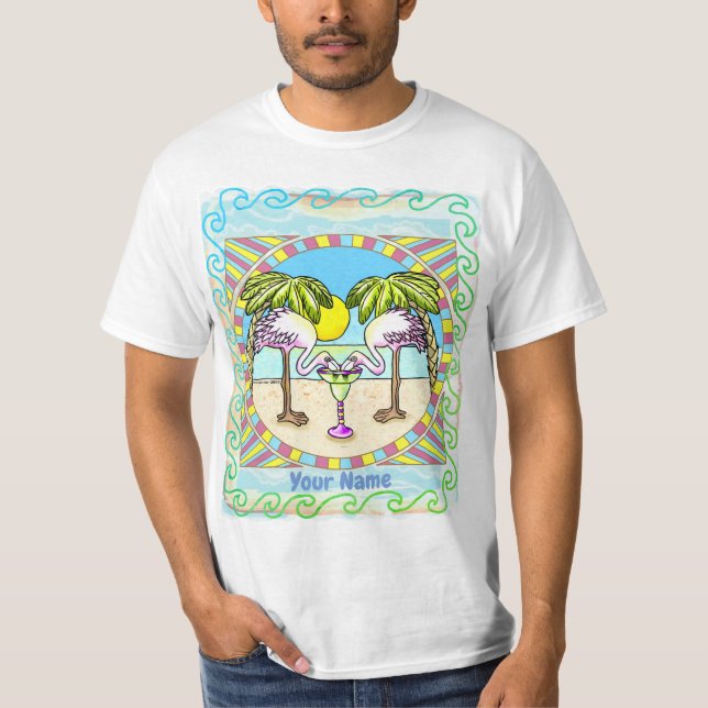 camiseta personalizado Margarita Flamingo (Anverso)