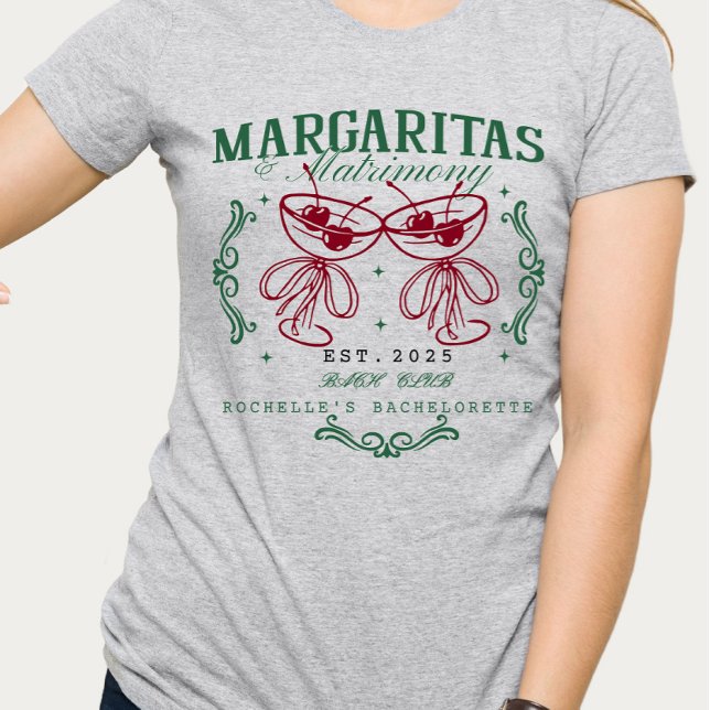 Camiseta Personalizado Margaritas y Matrimony Bachelorette (Subido por el creador)