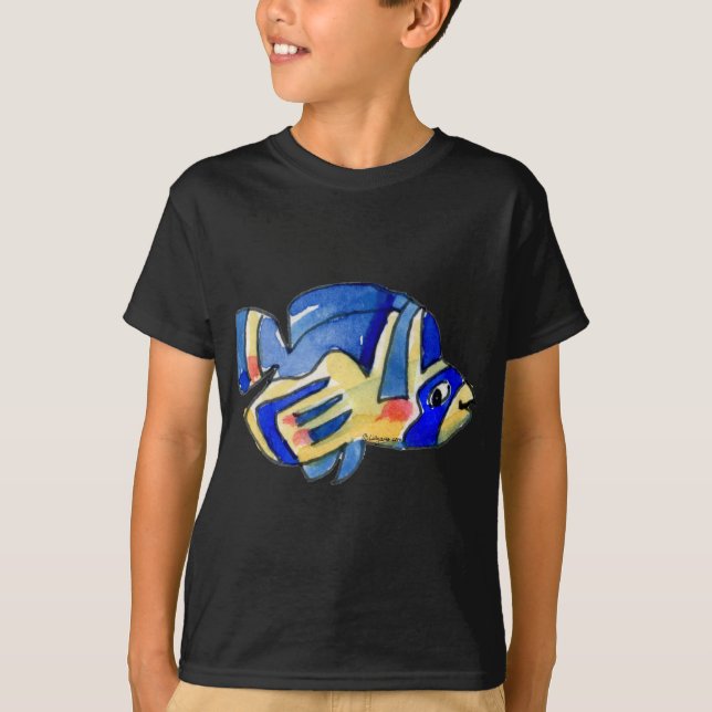 Camiseta Personalizado Mariposa Azul Fish (Anverso)