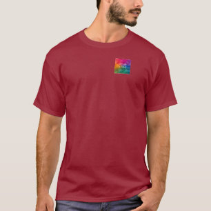 Camiseta Personalizado Maroon Red Add Upload Company Logo