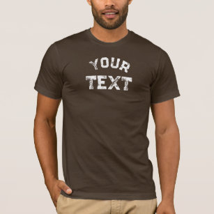 Camiseta Personalizado marrón de texto con problemas Bella+