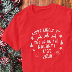 Camiseta Personalizado más probable para Navidades de la li