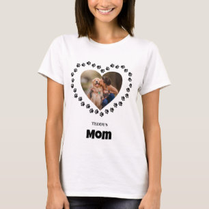 Camiseta Personalizado Mascota de corazón perro foto de gar