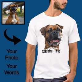 Camiseta Personalizado Mascota De Efecto Grunge Foto Perro 
