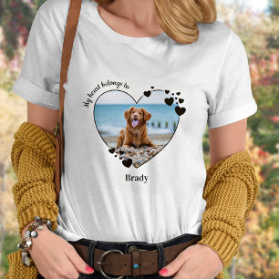 Camiseta Personalizado Mascota Foto De Mi Corazón Pertenece