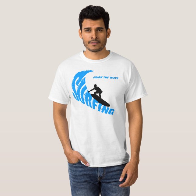Camiseta Personalizado masculino de surf (Anverso completo)