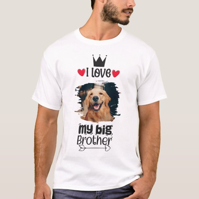 Camiseta Personalizado Me Encanta La Foto De Mi Perro Big B (Anverso)