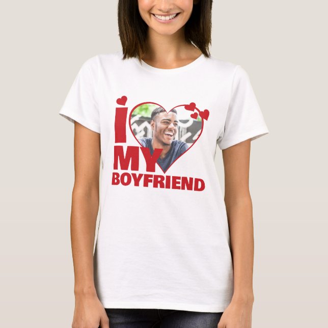 Camiseta Personalizado Me Encanta Mi - Foto Del Corazón (Anverso)