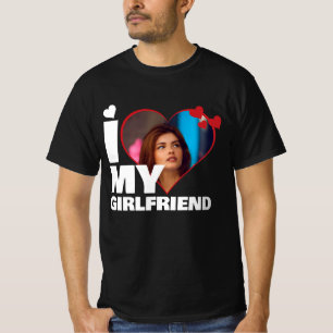 Camiseta Personalizado Me Encanta Mi - Foto Del Corazón