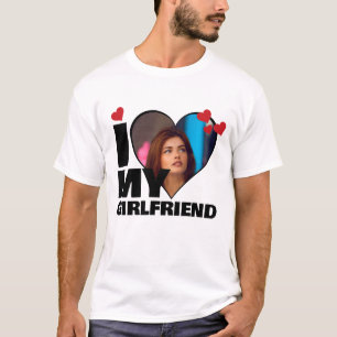 Camiseta Personalizado Me Encanta Mi - Foto Del Corazón