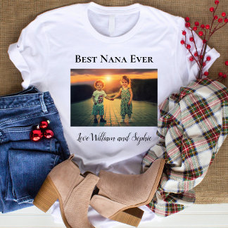Camiseta Personalizado Mejor Foto Nana Ever