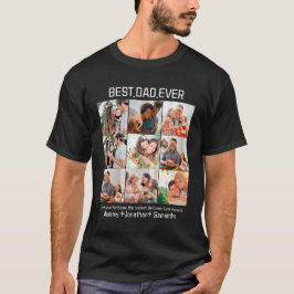 Camiseta Personalizado Mejor Papá Nunca Padres Día 9 Collag