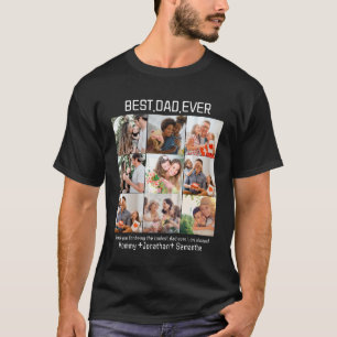 Camiseta Personalizado Mejor Papá Nunca Padres Día 9 Collag