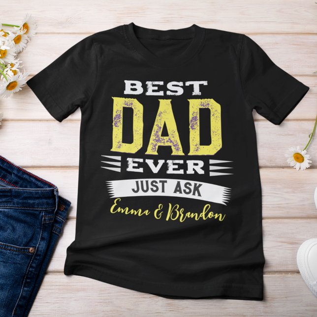 Camiseta Personalizado Mejor Papá Papá Papá Papá Padre Nunc (Subido por el creador)