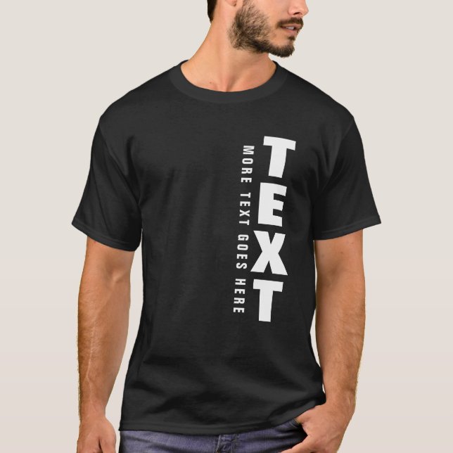 Camiseta Personalizado Mens Modern Big Font Words Plantilla (Anverso)