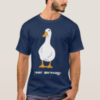 Personalizado Mensaje Ilustracion de pato blanco G