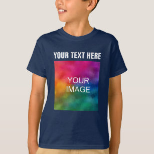 Camiseta Personalizado Mensajes de texto Cargar foto Niños 