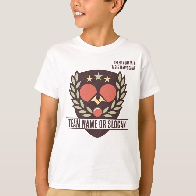 Camiseta Personalizado Mesa Tennis Team Name Club League (Anverso)