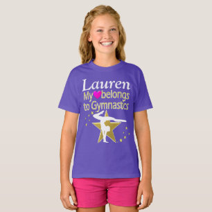 CAMISETA PERSONALIZADO MI CORAZÓN PERTENECE A GIMNASTICS TE