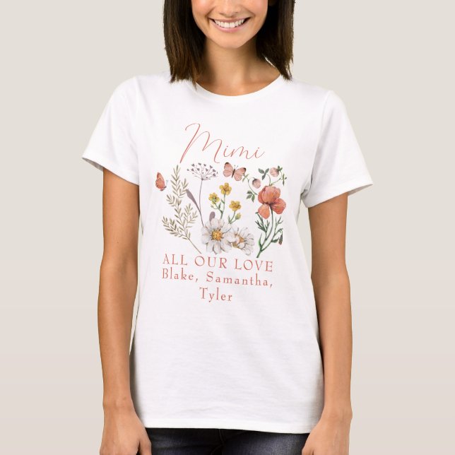 Camiseta Personalizado Mimi Wildflowers (Anverso)
