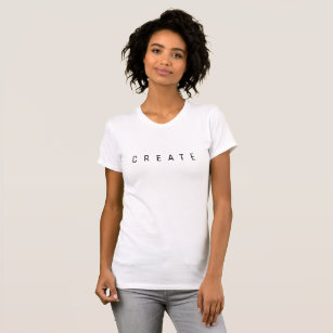Camiseta Personalizado Minimalista CREAR texto blanco