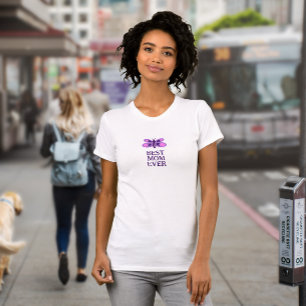 Camiseta Personalizado minimalista de mariposa mejor mamá d