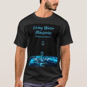 Camiseta Personalizado Ministerio Religioso Agua Azul Negra