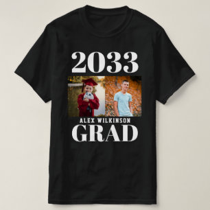 Camiseta PERSONALIZADO Modern Big Bold Script 2 Graduación