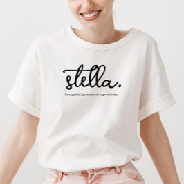 Camiseta Personalizado Moderno Añada su tipografía de nombr