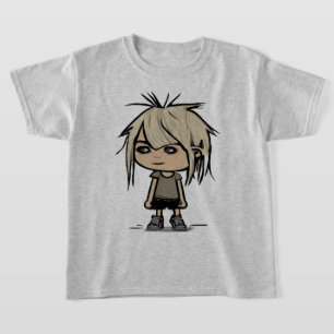 Camiseta Personalizado moderno  Chica arte dibujo a niños m