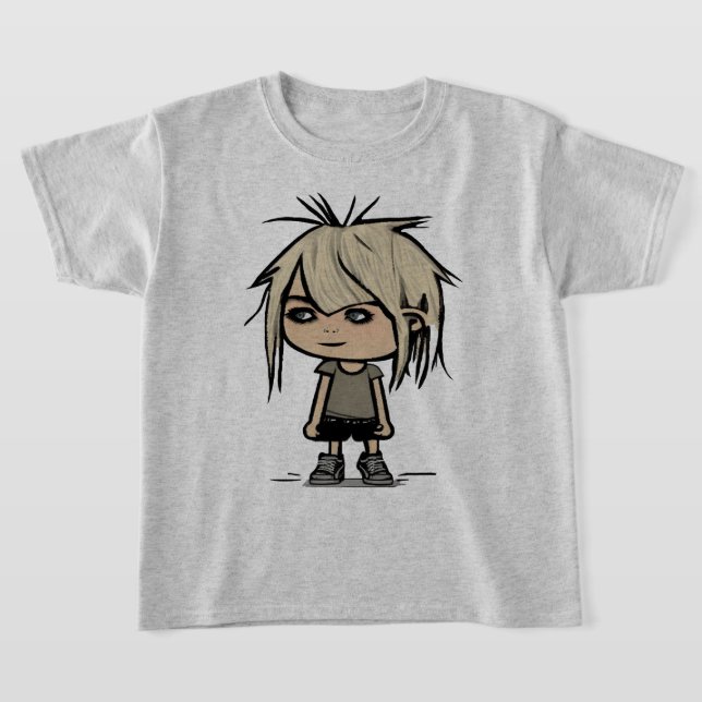 Camiseta Personalizado moderno  Chica arte dibujo a niños m (Distribución)